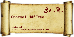 Csernai Márta névjegykártya